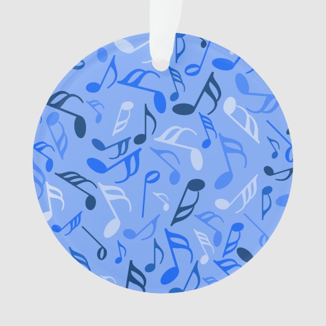 Music Notes Blue Ornament (Front)