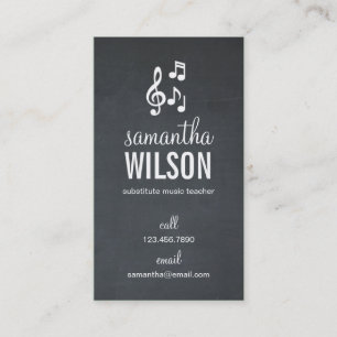 Music Notes Business Card