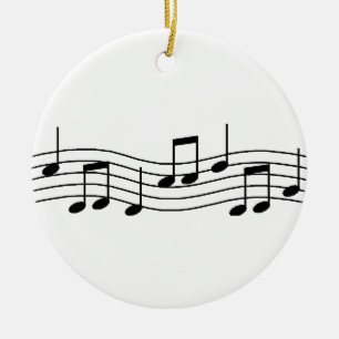 Music Notes Ceramic Ornament