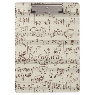 Music notes clipboard