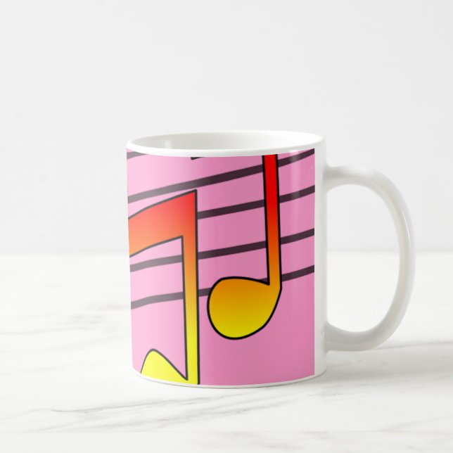 Music Notes Coffee Mug (Right)
