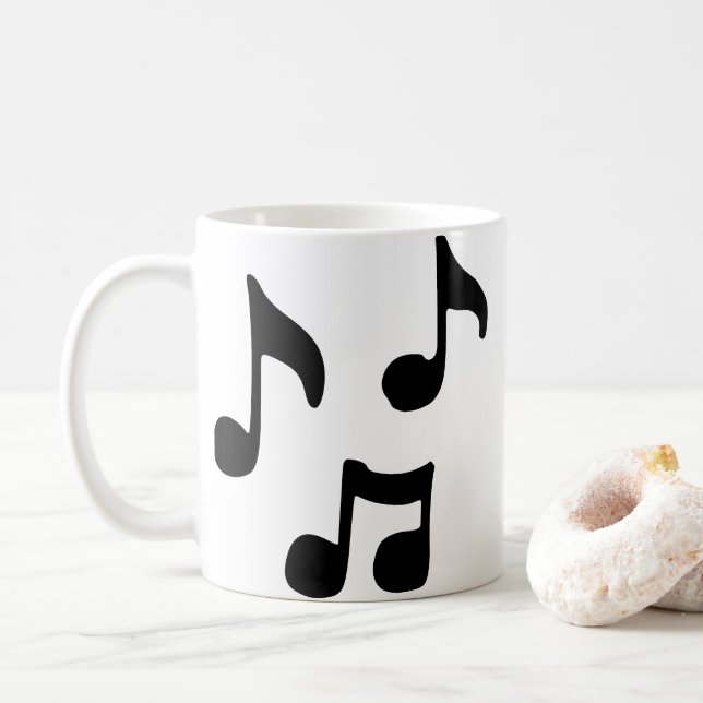 Music Notes Coffee Mug (With Donut)