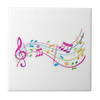Music notes colour tile