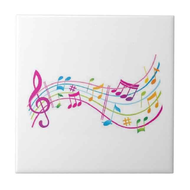 Music notes colour tile (Front)