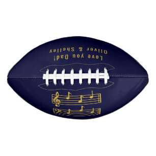 MUSIC NOTES D.A.D IN DARK NAVY BLUE AND GOLD FOOTBALL