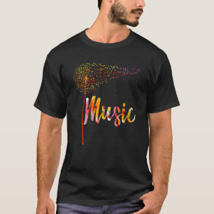 Music Notes Dandelion Flower For Men Women T-Shirt