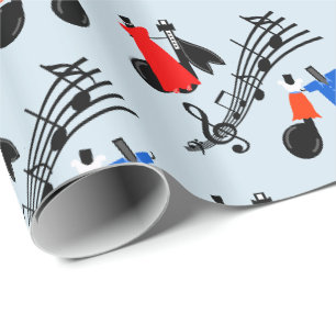 Music Notes Dressed To Dance Wrapping Paper