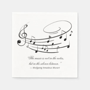 Music Notes Elegant Piano Recital & Program Napkin