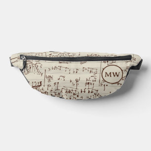Music notes fanny pack