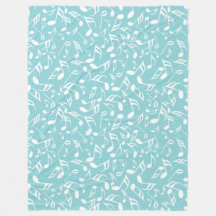 Music Notes Fleece Blanket