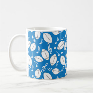Music Notes Footballs Coffee Mug