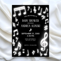 Music notes glow shower