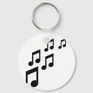 music notes icon keychain