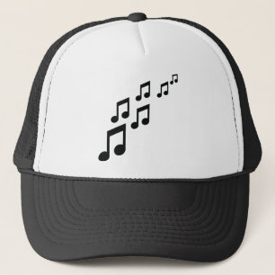 music notes icon trucker hat