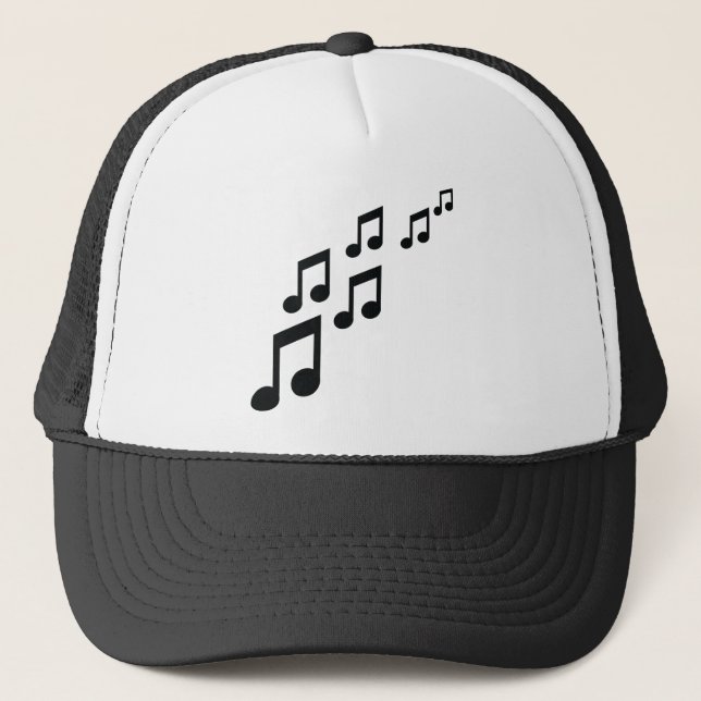 music notes icon trucker hat (Front)