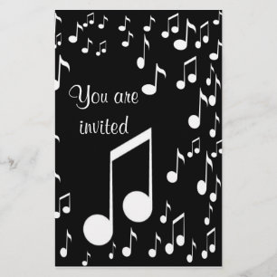 Music Notes Invitations_ Stationery