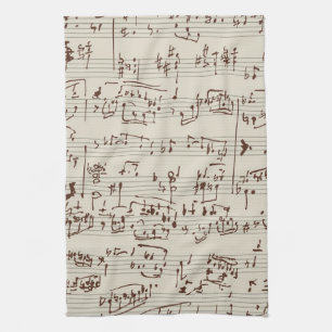 Music notes kitchen towel