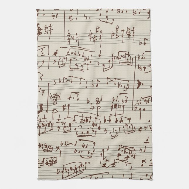 Music notes kitchen towel (Vertical)