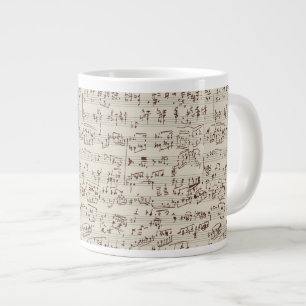 Music notes large coffee mug