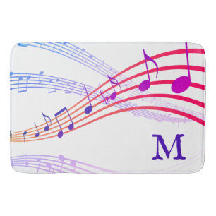 MUSIC NOTES Monogram Bath Mat