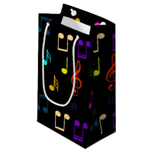 Music Notes Musician Gifts Musical Note Art Lovers Small Gift Bag