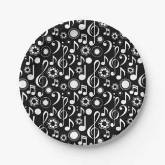 Music Notes Musician Themed Party Paper Plate
