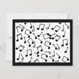 Music Notes on Blank (Add Background Colour) Invitation