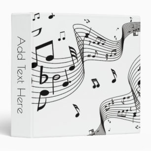 Music Notes on White Binder