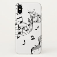 Music Notes on White 