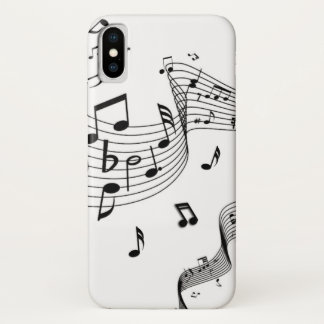 Music Notes on White Case-Mate iPhone Case