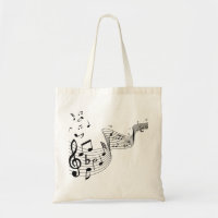 Music Notes on White