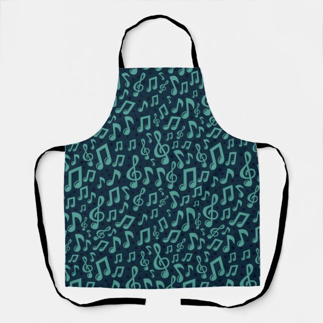 Music notes pattern apron (Front)