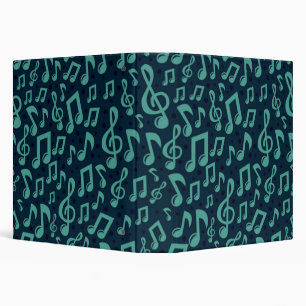 Music notes pattern binder