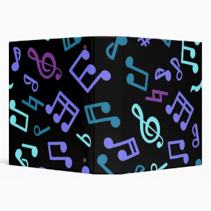 Music notes pattern binder