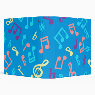 Music notes pattern binder