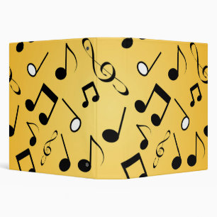 Music notes pattern binder