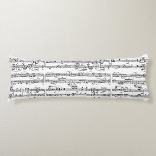 music-notes pattern body pillow