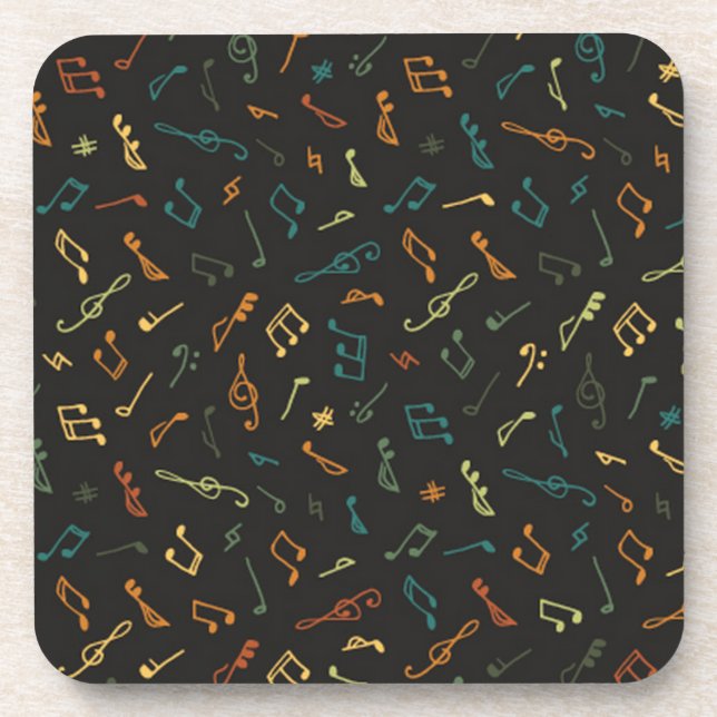Music notes pattern coaster (Front)