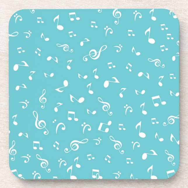Music notes pattern coaster (Front)