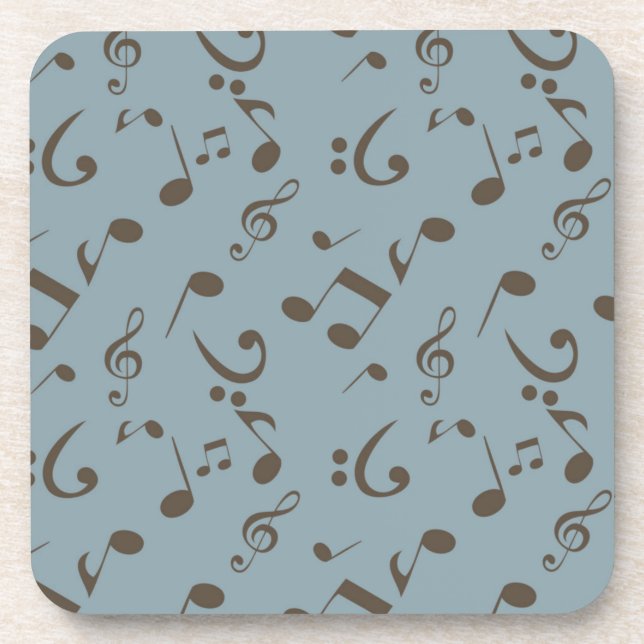 Music notes pattern coaster (Front)