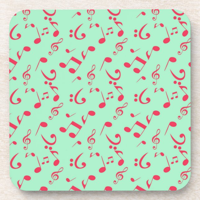 Music notes pattern coaster (Front)