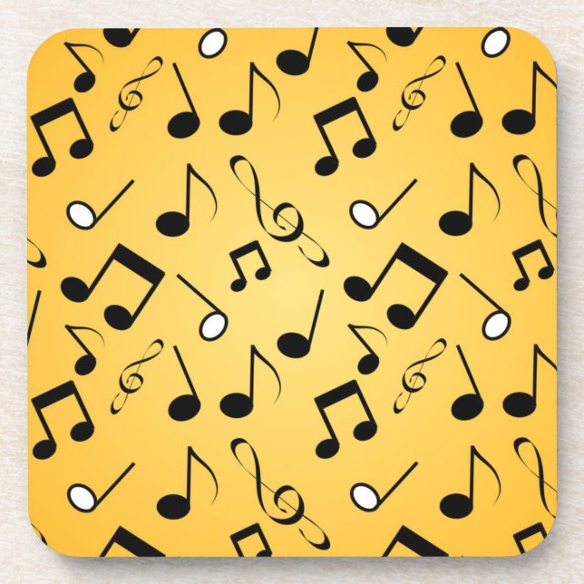 Music notes pattern coaster (Front)