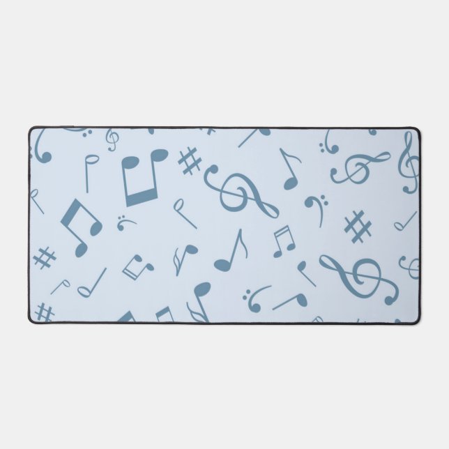 Music notes pattern desk mat (Front)