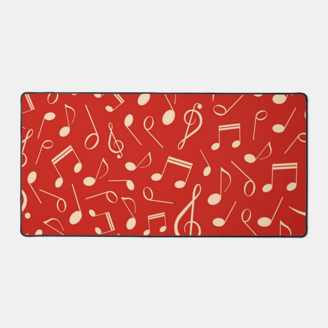 Music notes pattern desk mat (Front)