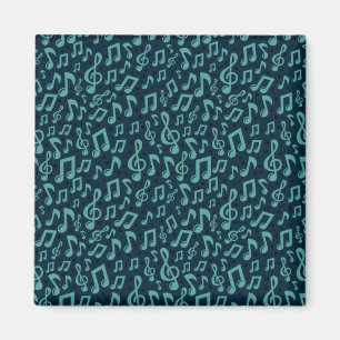 Music notes pattern magnet