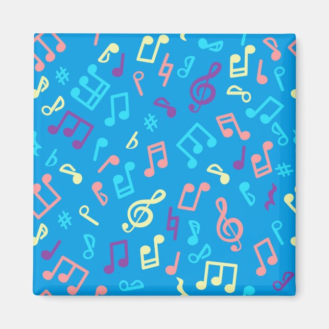 Music notes pattern magnet (Front)
