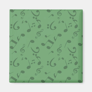 Music notes pattern magnet