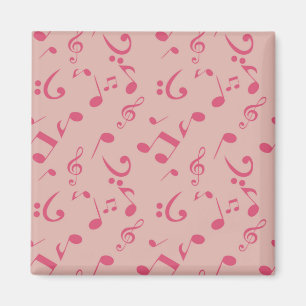Music notes pattern magnet