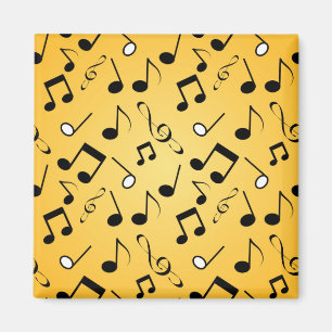 Music notes pattern magnet