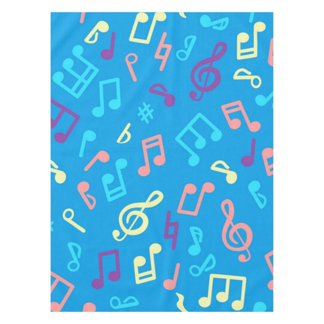 Music notes pattern tablecloth (Front)